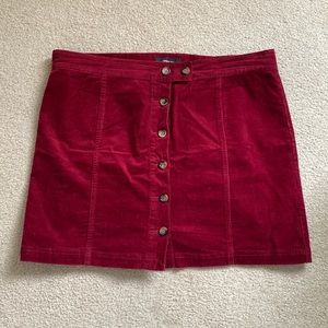 Red forever 21 + skirt. Size: 3x but fits like a 2x!